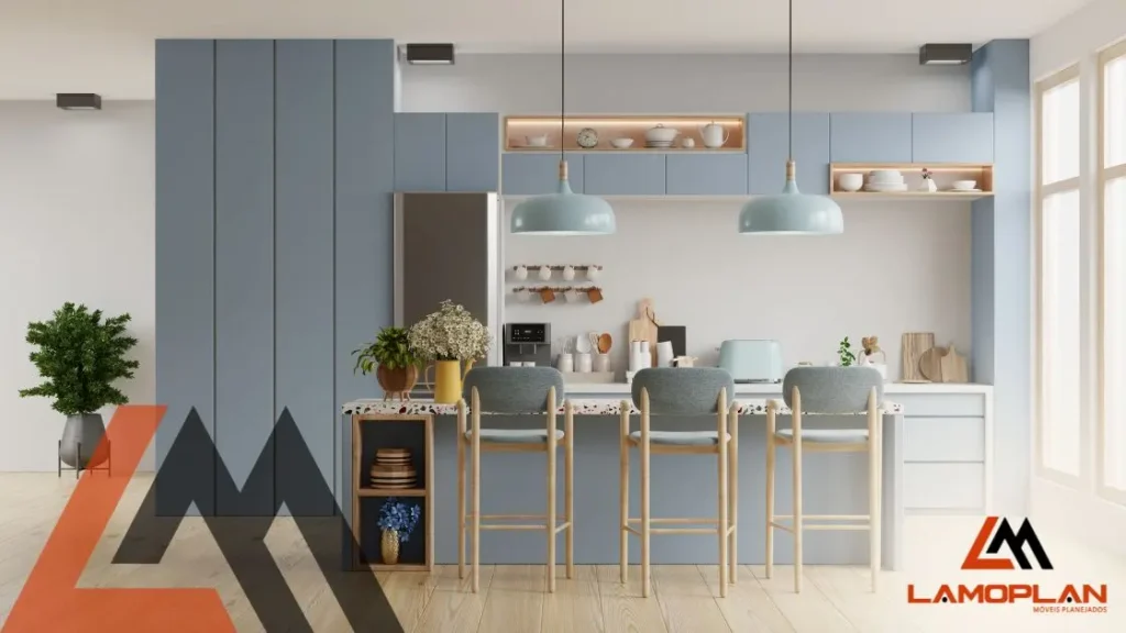 Ambiente com móveis planejados na decoração funcional e elegante